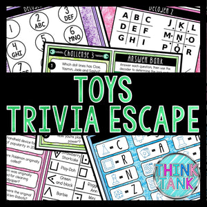 Toys Trivia Game - Escape Room for Kids - Printable Party Game – Birthday Party Game - Kids Activity – Family Game