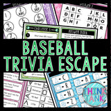 Baseball Trivia Game - Escape Room for Kids - Printable Party Game – Birthday Party Game - Kids Activity – Family Games