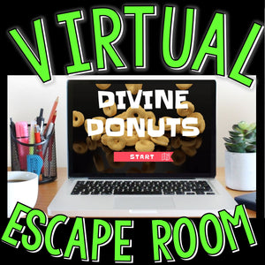 Virtual Escape Room for Kids, Divine Donuts, Digital Escape Room Game, Puzzles, Zoom Games, Family Game Night, Online Party Game, Teachers
