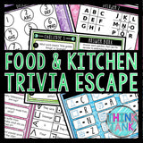 Food and Kitchen Trivia Game - Escape Room for Kids - Printable Party Game – Birthday Party Game - Kids Activity – Family Game - Cooking