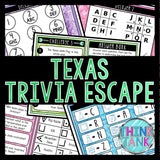 Texas Trivia Game - Escape Room for Kids - Printable Party Game – Birthday Party Game - Kids Activity – Family Games - State of Texas