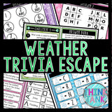 Weather Trivia Game - Escape Room for Kids - Printable Party Game – Birthday Party Game - Kids Activity – Family Games