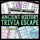Ancient History Trivia Game - Escape Room for Kids - Printable Party Game – Birthday Party Game - Kids Activity – Family Games